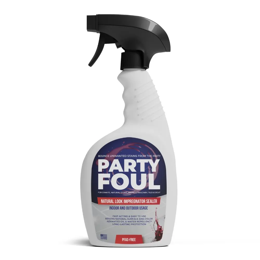 Party Foul 16 oz. PFAS-Free Indoor/Outdoor Invisible Sealer for Granite & Marble Counter Tops and Tile & Grout Bathrooms
