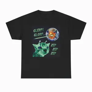 Glerp Glorp Cat Meme Shirt, Glorp Tee, Alien Cat Meme Funny Brainrot Graphic Tee, Gift for Cat Lovers, Funny Cat Tee, Silly Gifts 963
