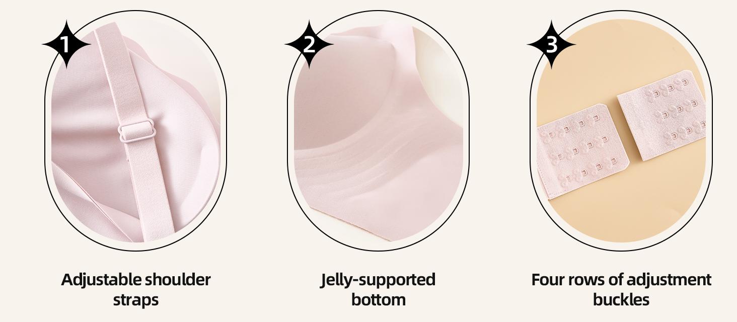 Women's Jelly Bra No Underwire T-Shirt Bra Seamless Comfortable Soft Wireless Basic Minimalist Womenswear Breathable Slight-Push Up