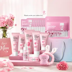 Skin Care Gift Set for Women, 25 Pcs Complete Skincare Kit with Facial Cleansers, Face Serum, Face Cream, Tone Up Cream, Peel-off Mask, Mud Mask, Lip Mask & Free Beauty Tools, Moisturizing Hydrating Gift for Mom