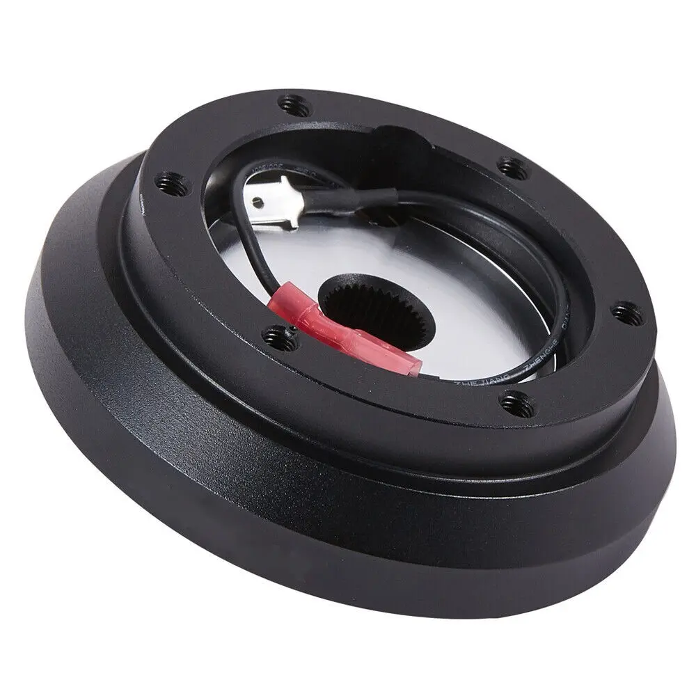 100H Aftermarket Aluminum Alloy Frame Racing Steering Wheel Short Hub Adapter Kit with Metal Bolts, Quick Install, Racing Look, Compatible with Legacy, All Tredia, Cordia, Starion, 90-94 Plymouth Laser, Eclipse, Lancer, Galant, Impreza WRX