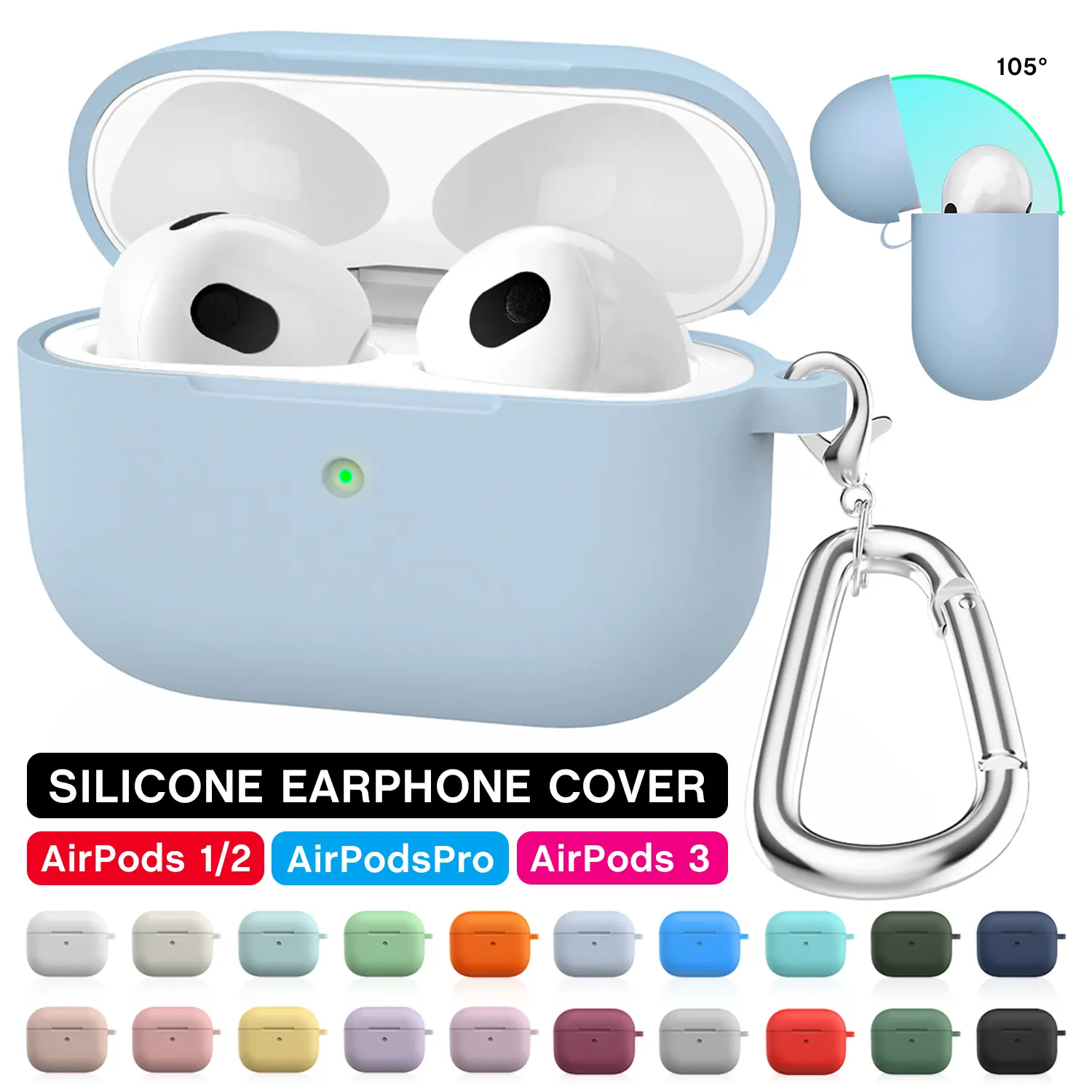 for AirPods Pro 3 2 4 3 2 1 Case, Business Fashion Shockproof PC Case with Keychain Classic Fit Premium Fabric Cover with Carabiner Timeless Design Sleek Scratch-Resistant Interior tiktokshopbacktoschool