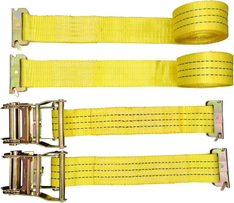 "2" x 15' E-Track Ratchet Straps 4400LB Tie Down for Heavy Duty Towing (2 Pack)"