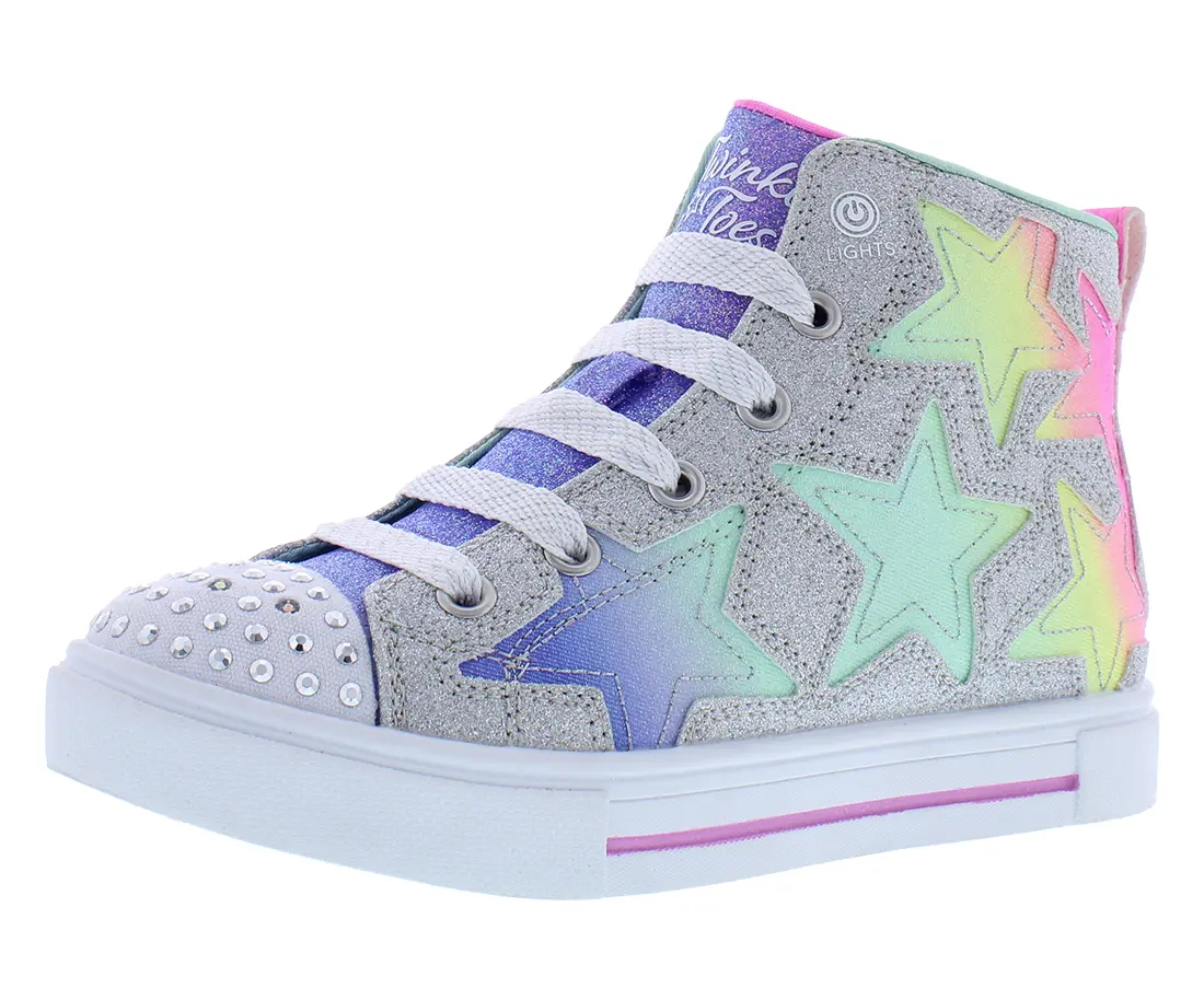 Skechers Lights Twinkle Sparks Stellar Star PS Girls Shoes