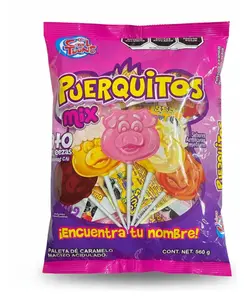 Lollipops Puerquito variety Mix Cool Toons 40pk candy