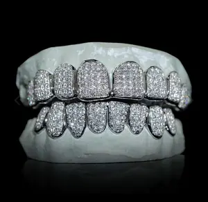 SSS Honeycomb Moissanite deep cut diamonds grillz Tooth Gems Oral SSS Honeycomb Moissanite deep cut diamonds grillz Tooth Gems Oral