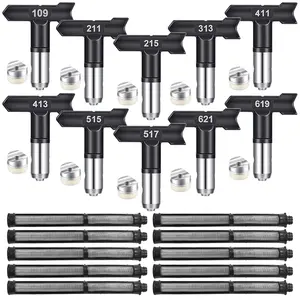 20 Piece Spray Nozzle Set Includes 10 Airless Paint Sprayers, 10 Dual-Sided Filter Guns, Ideal for Spray Gun Accessories, Spray Nozzle Tips