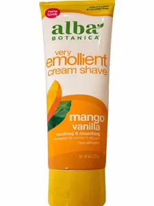 Alba Botanica Very Emollient Cream Shave Mango Vanilla 8 Oz New
