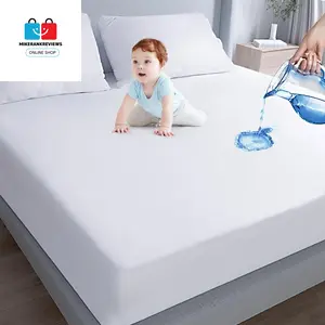 Waterproof Mattress Protector King Size,Mattress Cover Protector, Smooth Top Mattress Protector for Kids, Breathable Skin Friendly and Noiseless