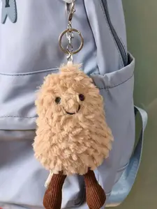 Handmade Creative Peanut Doll Keychain, Cute Plush Peanut Toy, Unisex Decoration, All Seasons, Plain Pattern, No Ca Prop 65