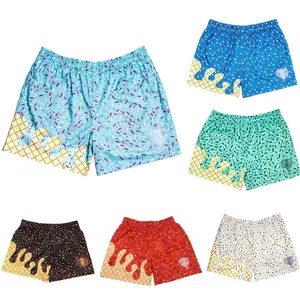 Ice Cream Design Athletic Shorts | Men Mesh Shorts Breathable | Basketball Summer Outfit