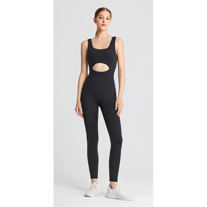 Seamless Sculpting One-Piece Jumpsuit, Open-Back Gym & Yoga Bodysuit, High-Stretch Compression Fitness Romper