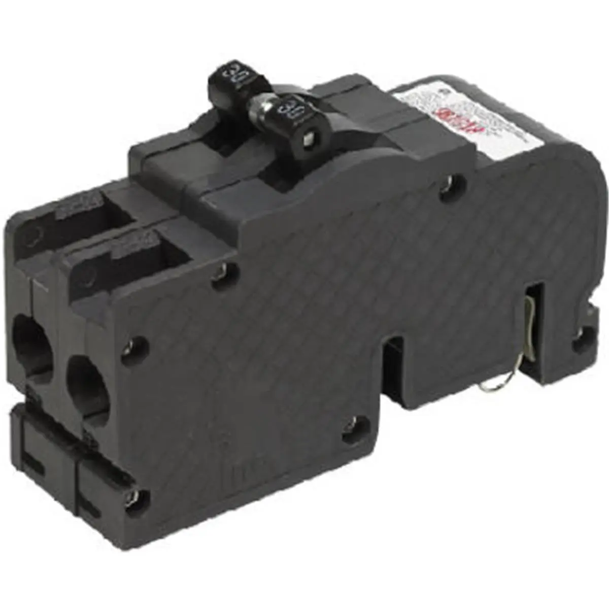 212 MAIN Zinsco Replacement Circuit Breaker - UBIZ260-B Model, 2-Pole Common Trip, 60A Capacity, 1in per Pole, Full Size, 4.5x3.25x2.6in Dimensions, 0.8 lbs