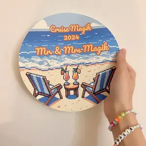 US Customize Cruise Magnet Stateroom Door Cruise Carnival 8" Fridge Beach Pixel