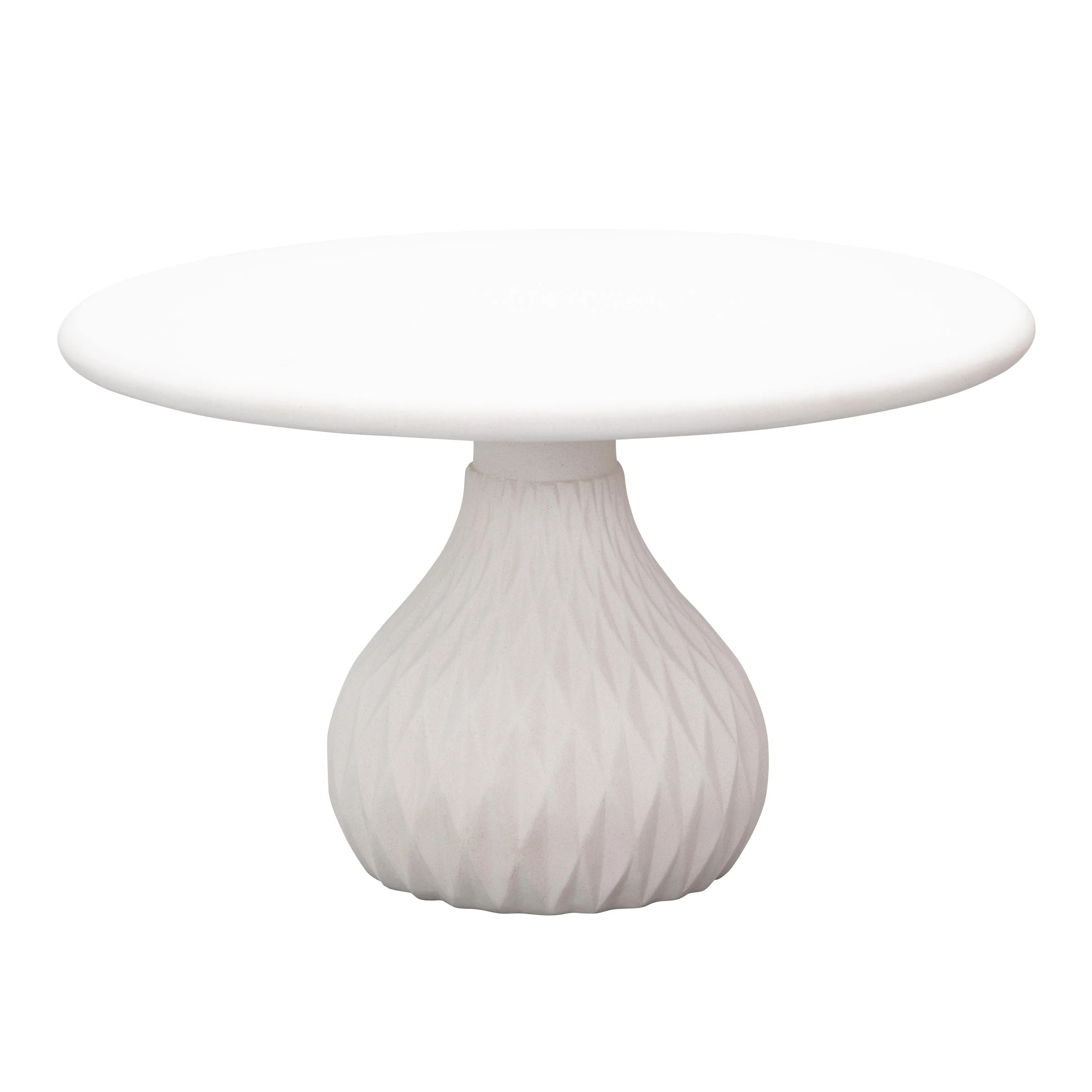 Tulum 27.5" Ivory Concrete Indoor / Outdoor Round Coffee Table