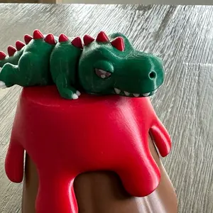 Cute Flexi Rex Dinosaur Playset with Volcano Accessory