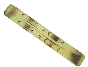 Incense Stick  Burner with Burnt Design