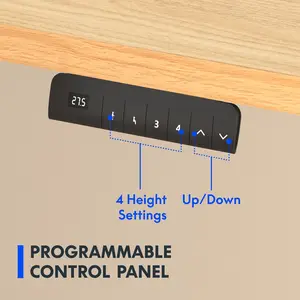 FLEXISPOT E3 Dual Motor Electric Standing Desk 55x28 Inch Whole-Piece Board Height Adjustable Electric Sit Stand Desk (Black Frame + Maple Desktop, 2 Packages)