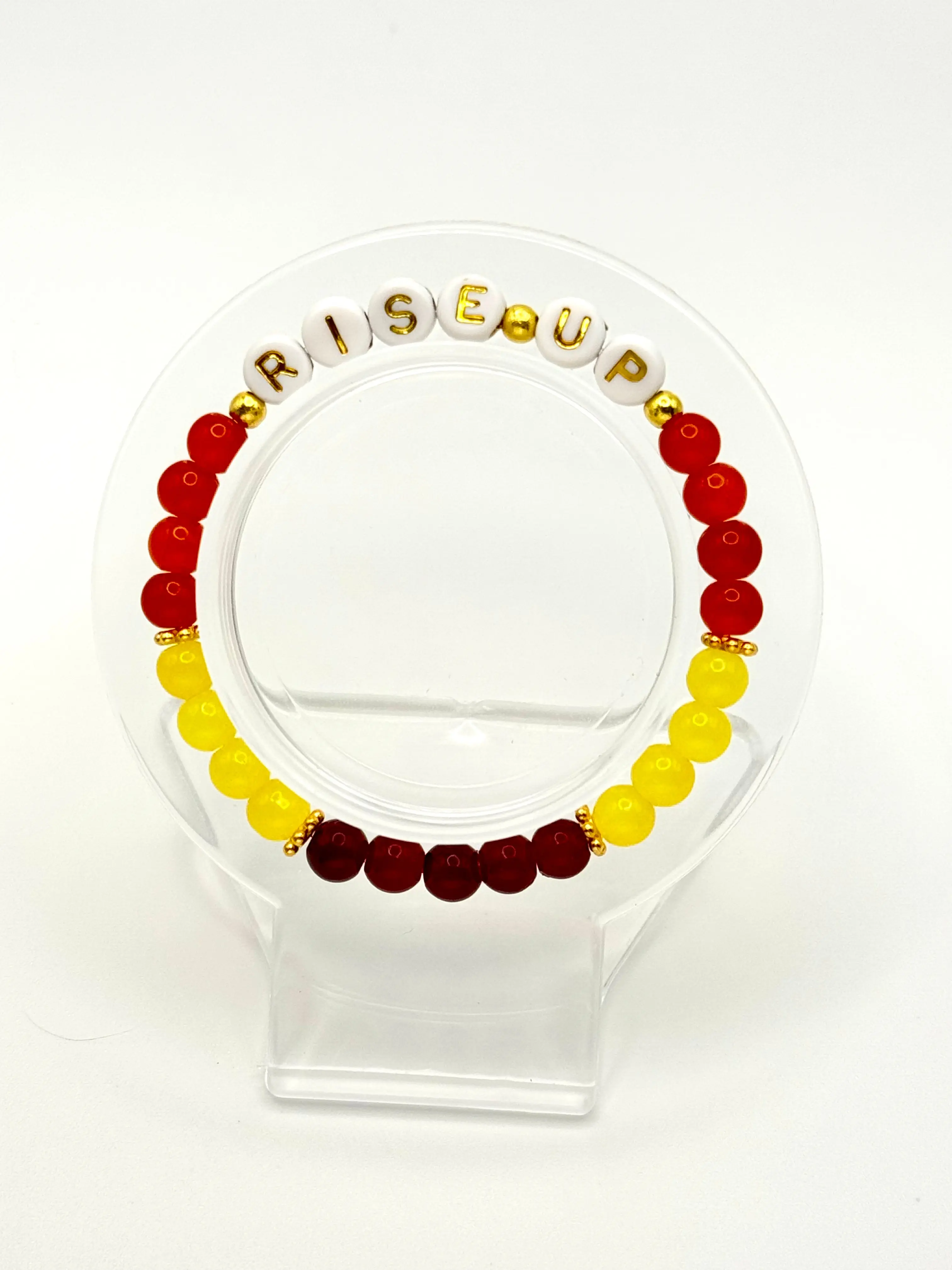 "Rise Up Bracelet"- Women's Empowerment Jewelry Every Day Wear Glass Beaded Letters