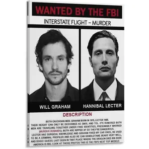 Hannibal Series TV Drama Canvas Poster (3) Painting On Canvas Wall Art Poster Scroll Picture Print Living Room Walls Decor Home Posters