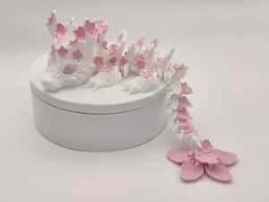 3D Printed Baby Cherry Blossom Spring Flower Dragon – Articulating Flexi Fidget Toy dragon fidget toy