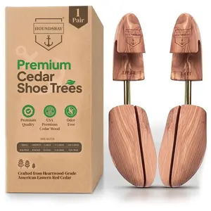 HOUNDSBAY Cedar Shoe Tree - Shoe Trees for Men - Footwear Protection
