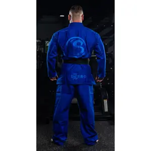 SubZero Shredder Gi - Blue Long Sleeve Martial Arts Uniform with Z-Flex Panels & Triple Stitched Lycra Panels for Enhanced Movement and Durability