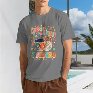 Cafecito Pan Dulce Y Chisme T-Shirt, Funny Latin Culture Tee Gift, Streetwear Graphic Shirt, Cute Coffee Lover Design, Casual Trendy Outfit, Trendy Womenswear, Menswear, Full Color ☕✨