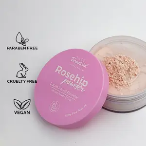 Face Beautiful Brazilian Rosehip Loose Powder - Ultra-fine velvety matte finish setting powder for medium to dark skin tones, lightweight and skin-conditioning, 10 g / 0.35 oz