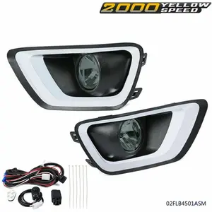 Fit For 2015-2020 Chevy Colorado Replacement Complete Fog Lights Bumper Lamps Chrome Amber Headlight Assembly