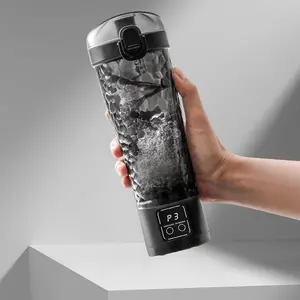 Portable Blender, USB Rechargeable Water Bottle Blender, Tumbler Blender, Water Bottle Mixer for Smoothies & Shakes, Sports Water Bottle for Travel, Drinkware