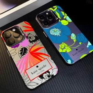 PIKPAKA Luxury K-Kate-SpadeS Flower Fishion Logo Cool Phone Case For IPhone 17 16 15 14 13 12 11 Pro Max Air Matte Laser Aurora Shockproof Funda Anti-Drop Anti-Fingerprint Cover