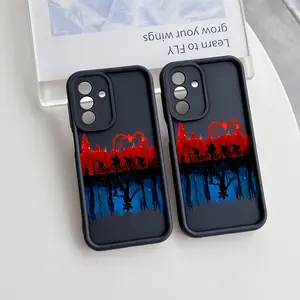 Phone Case: Classic Movie Silhouette Poster Strangers ThingS Phone Case Suitable for Samsung Galaxy  S21,S22,S23,S24,S25,S26,A13,A14,A15,A16,A17,A33,A34,A35,A36,A52,A53,A54,Note Ultra Plus FE 5G Anti Fall Soft