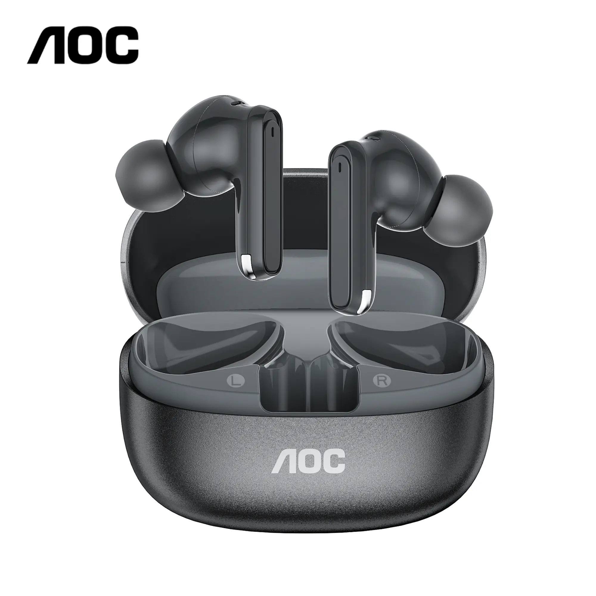 AOC ACT1511 Wireless Earbuds – Bluetooth 5.4 Headphones with Noise Cancelling, Deep Bass, Long Battery Life & IPX4 Waterproof Design for Sports, Music & Calls