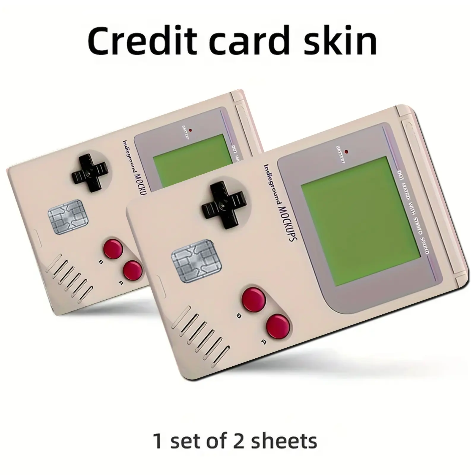 2 Credit Card Debit Card Skin Stickers, Ultra-Thin Matte Feel Waterproof Scratch-Resistant Durable Creative Colorful Patch for Small Chip Cards