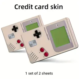 2 Credit Card Debit Card Skin Stickers, Ultra-Thin Matte Feel Waterproof Scratch-Resistant Durable Creative Colorful Patch for Small Chip Cards