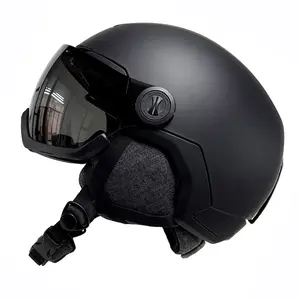 Ski Helmet Skiing Helmet with Goggles, PC Shell, Adjustable Size, PC+EPS High-Quality Ski Helmet for Outdoor Sports, Breathable Vents