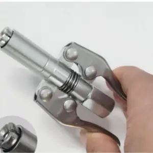 New Oil Nozzle Lock Clamp Injection Gun Mouth Manual Electric Pneumatic Grease Coupler Flat Head Accessories