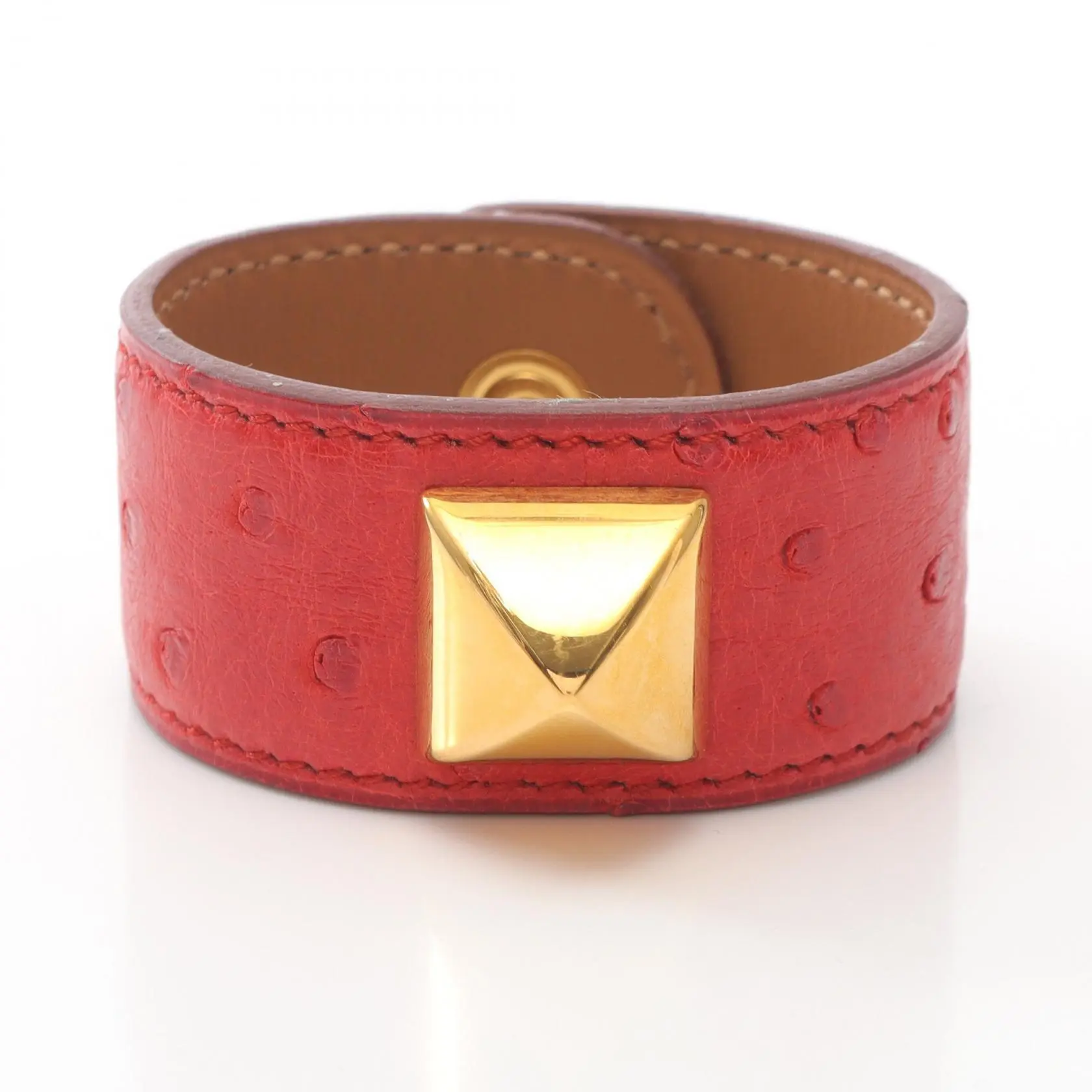 Pre-owned HERMÈS Others Small Leather Goods Hermes Medor Ostrich Bracelet