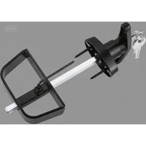 Heavy-Duty Door Lock Kit with 4 Keys, Secure Storage Shed Hardware Set for 4½" and 5½" Stem, Reusable T-Handle Latch, Weatherproof and Durable Barn Door Lock, Easy Installation and Maintenance adjustable  door  hinge