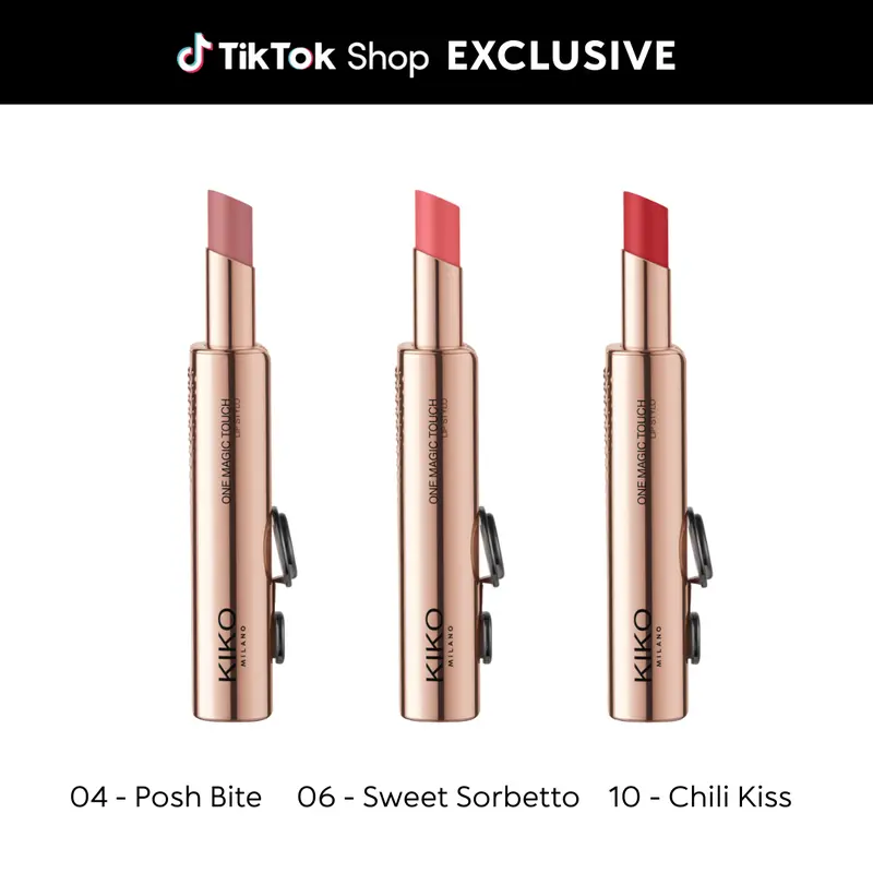 One Magic Touch Lip Stylo Bundle | Moisturizing Demi-Matt Lipstick With One-Touch Slide Opening