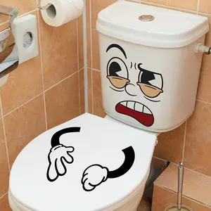 (30*40cm) creative emoji toilet sticker, bathroom toilet decoration sticker, Bathroom Decorations, Bathroom Decoration Accessories, self-adhesive MS9028-YJ