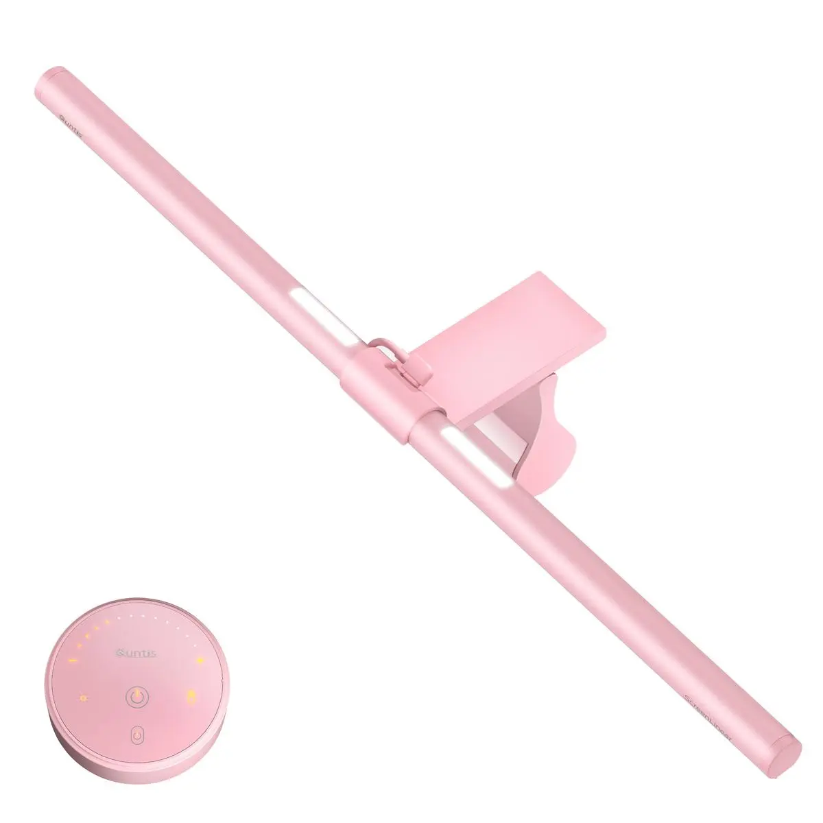 Quntis Pink Monitor Light Bar with Backlight for Eye Caring Dimmable Screen Light Bar Computer Light Desk Lamp pink gaming accessories HY214 Modern Led Desk Lamp  Lighting Modes Adjustable