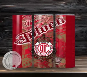 Liga MX Toluca tumbler cup, Toluca 20oz Tumbler, 20oz Straight Sided, futbol team, Gifts for Futbol Lovers, Soccer Water Bottle, Fans Souvenir