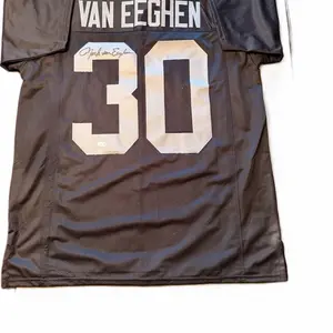 Mark van Eeghen Signed Oakland Raiders Custom Jersey Auto – JSA Certified