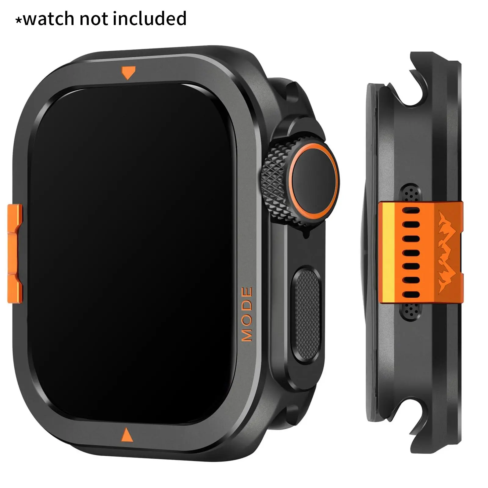 The protective case is compatible with Apple Watch Ultra 3/2/1 models (49mm, 11/10/9/8 series), featuring a metal protective cover on the back, suitable for iWatch 49mm, 46mm, 45mm, Wearable Accessory, Wearable Tech Accessories