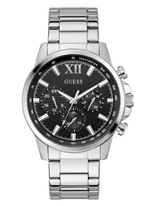 GUESS Male Silver-Tone Multifunction Watch