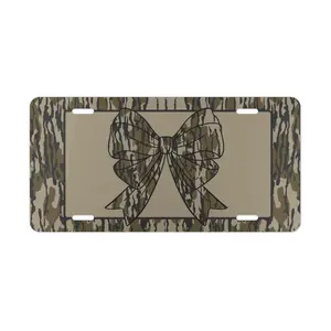 Bottomland Camo Coquette Vanity Plate/Camouflaged License Plate/Camo Bow Vehicle Tag/Country Girl Camo Tag/Cowgirl Camo Accessory