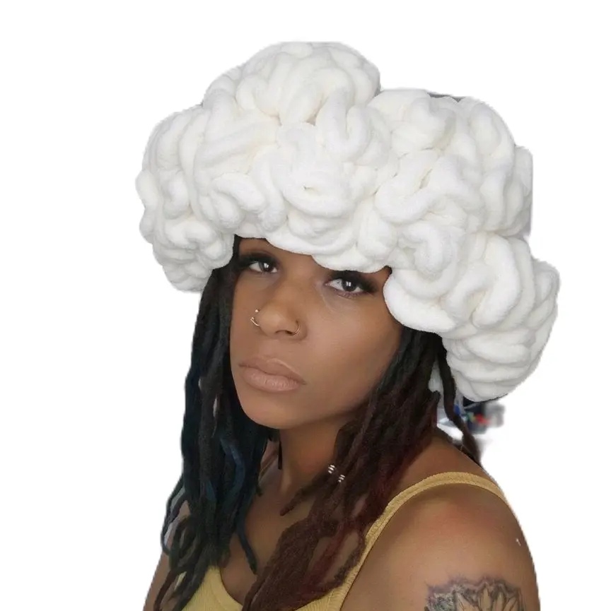 Snow ️White crochet ruffle hat