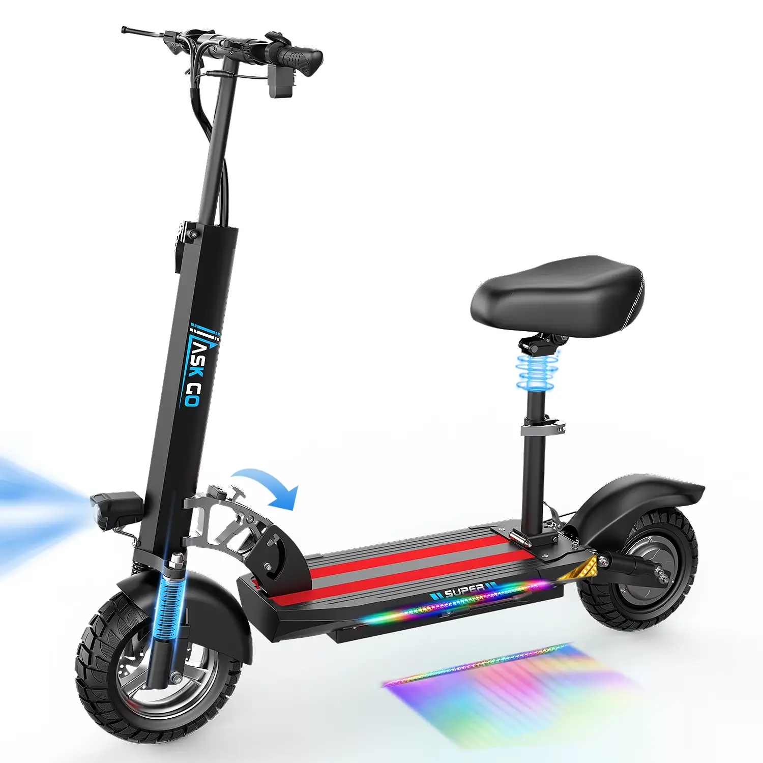 Pikabike Q2 Electric Scooter Adults, 1200W Peak Motor, 45 Miles